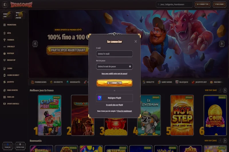 Dragonia Casino connexion